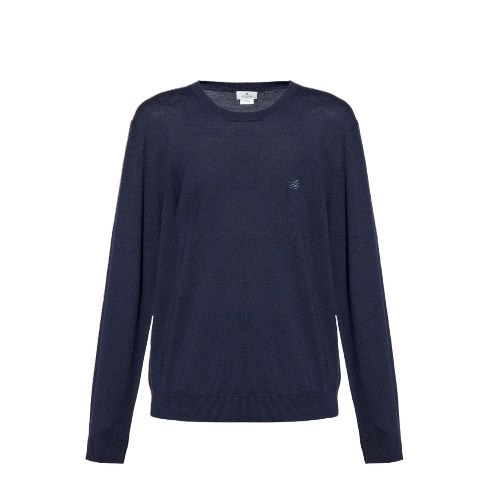 Wool Sweater with Embroidered Logo