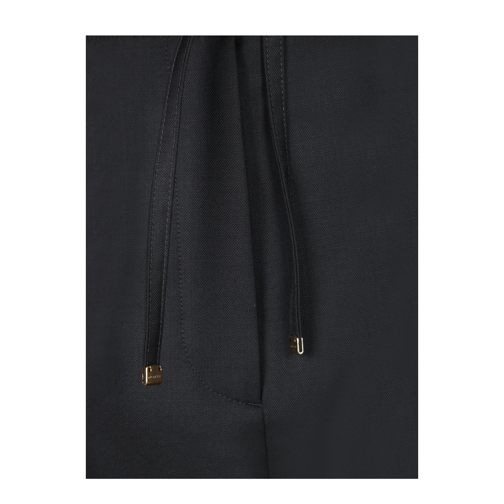 High-waisted Pants with Elastic Waistband and Drawstring