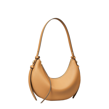 Romy Medium Pebbled Leather Hobo Bag - Cognac