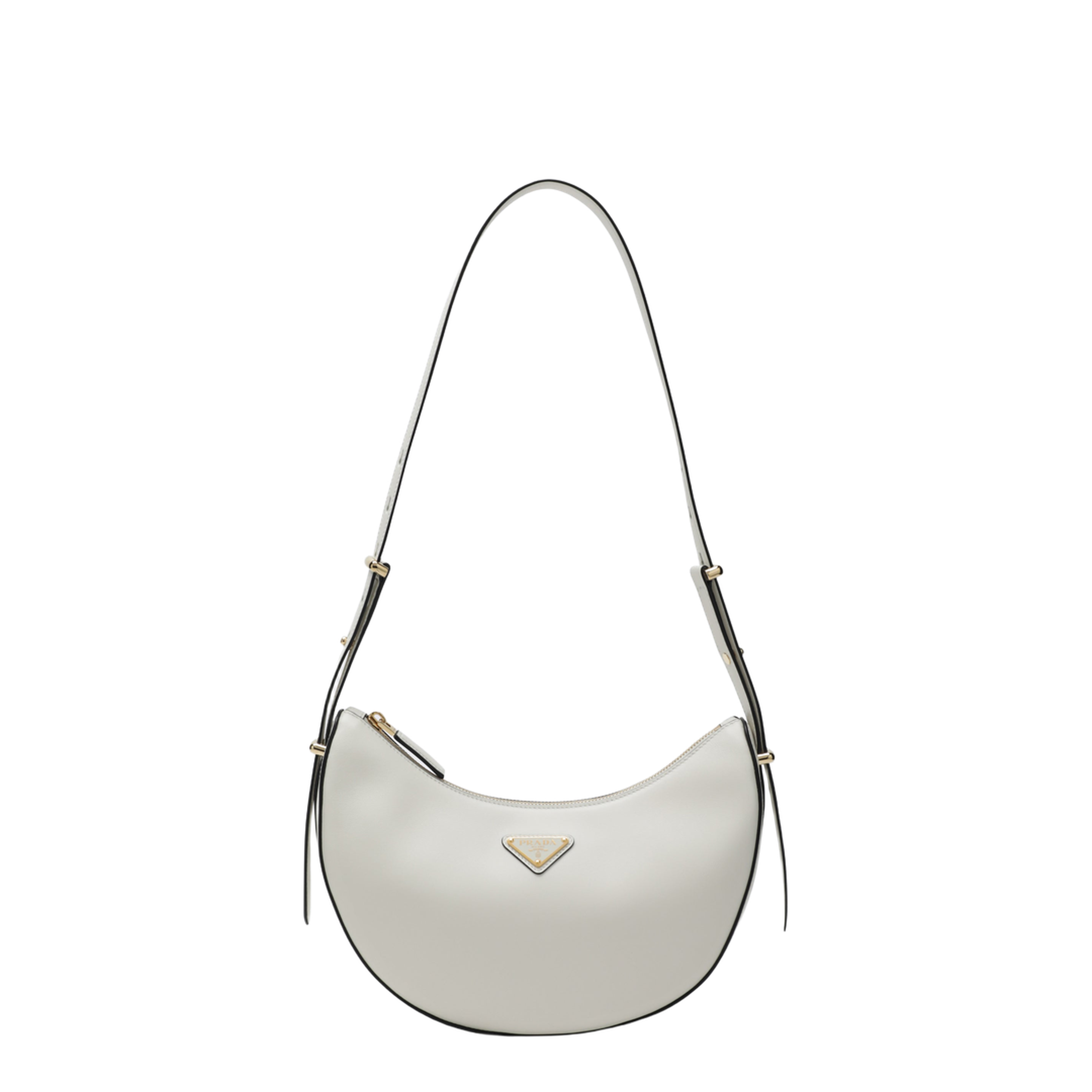 MAYFEYR - Prada - Arqué Medium Shoulder Bag In White Leather - 1BC274OOOASKF0PG7