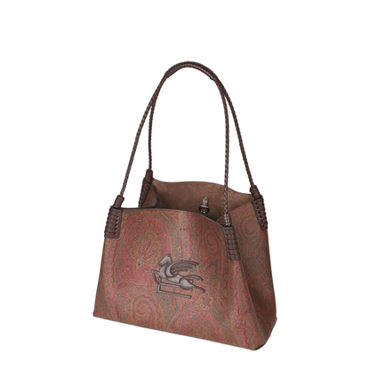 Medium Libra Shopping Bag with Paisley Motif