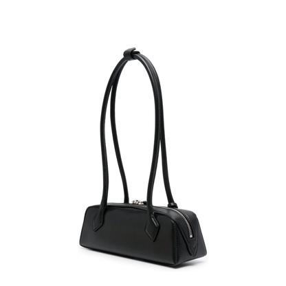 Le Teckel Small Goat Leather Shoulder Bag - Black