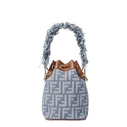 Mon Tresor Denim Bucket Bags - Blue