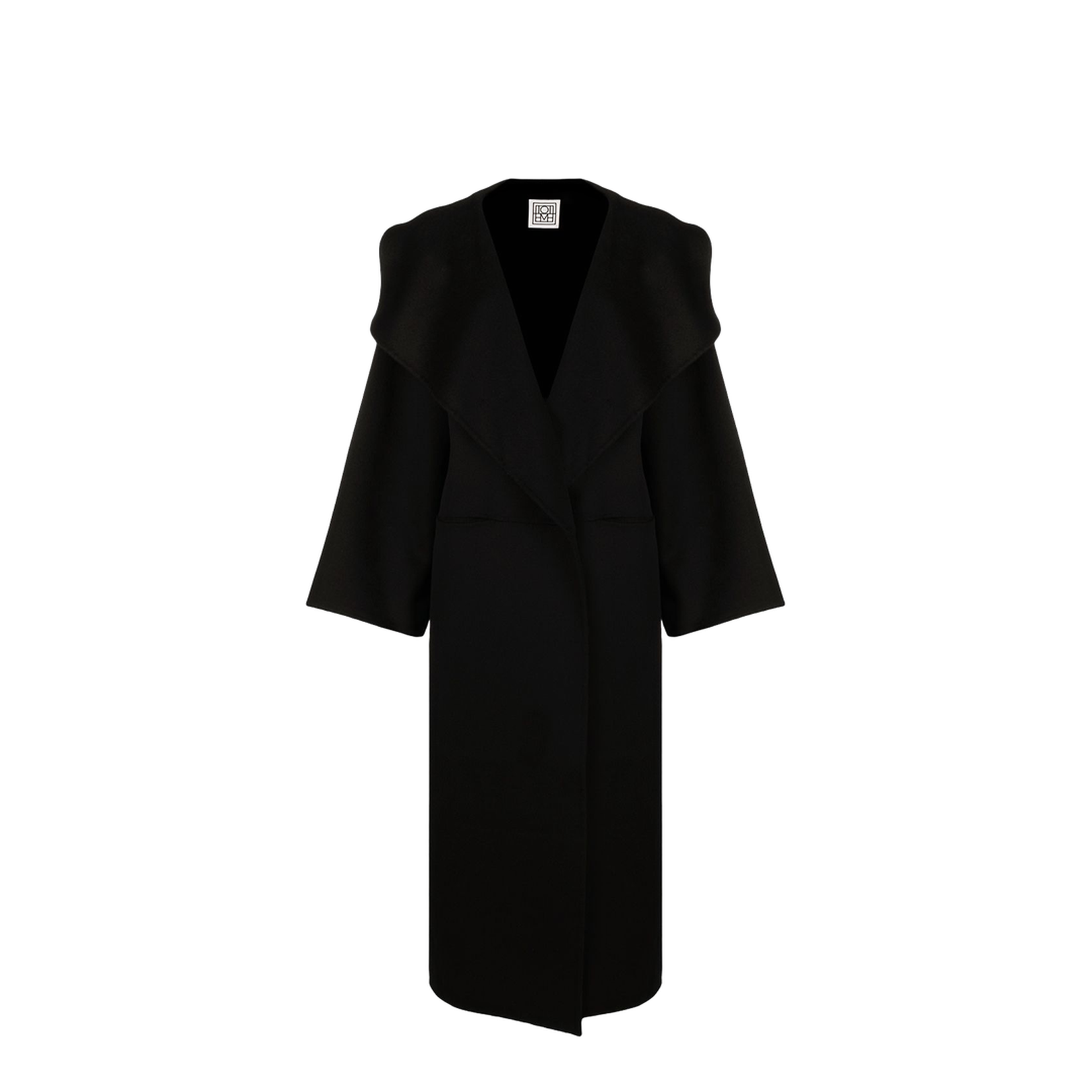 Oversized Black Wool Coat