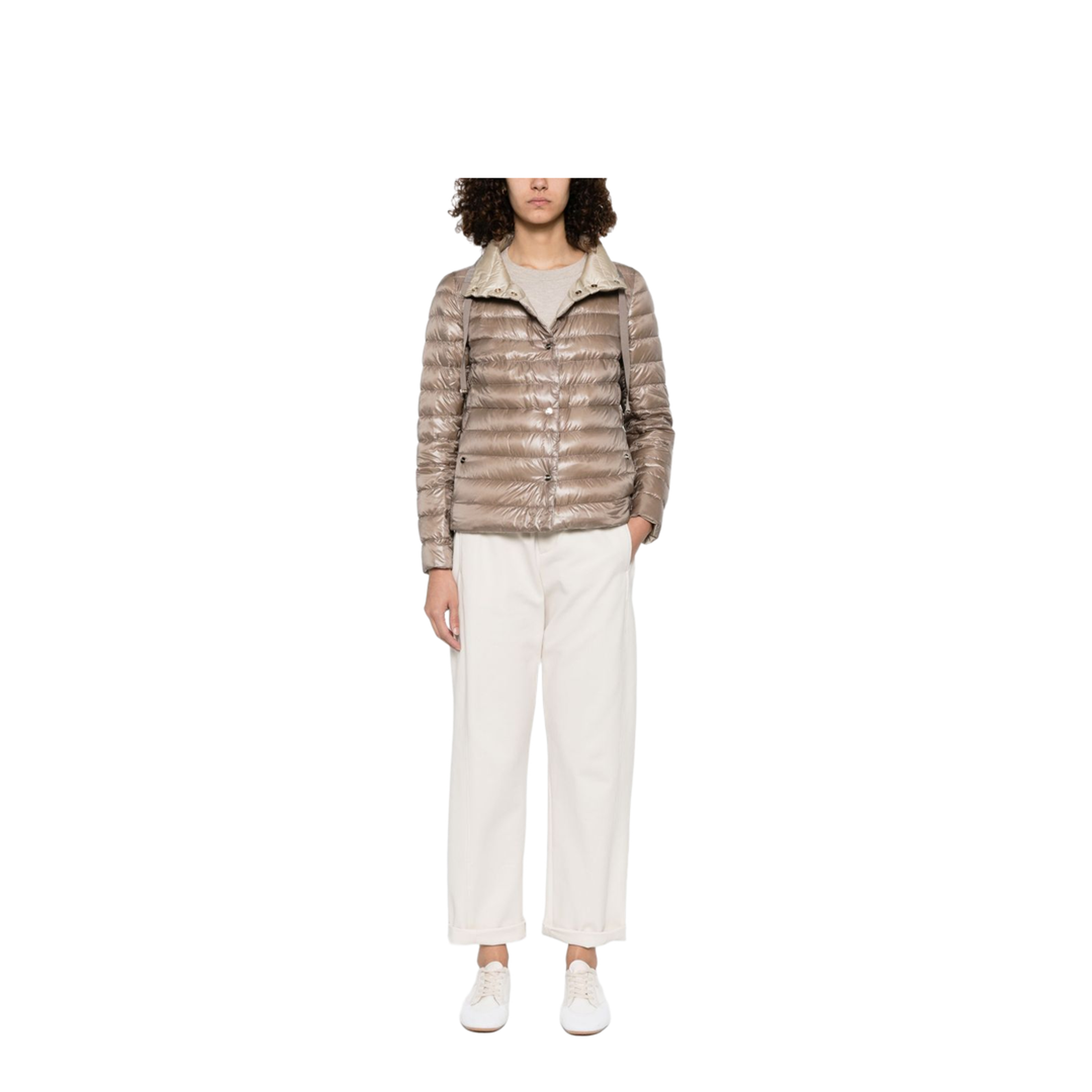 Reversible Puffer Jacket With High Collar