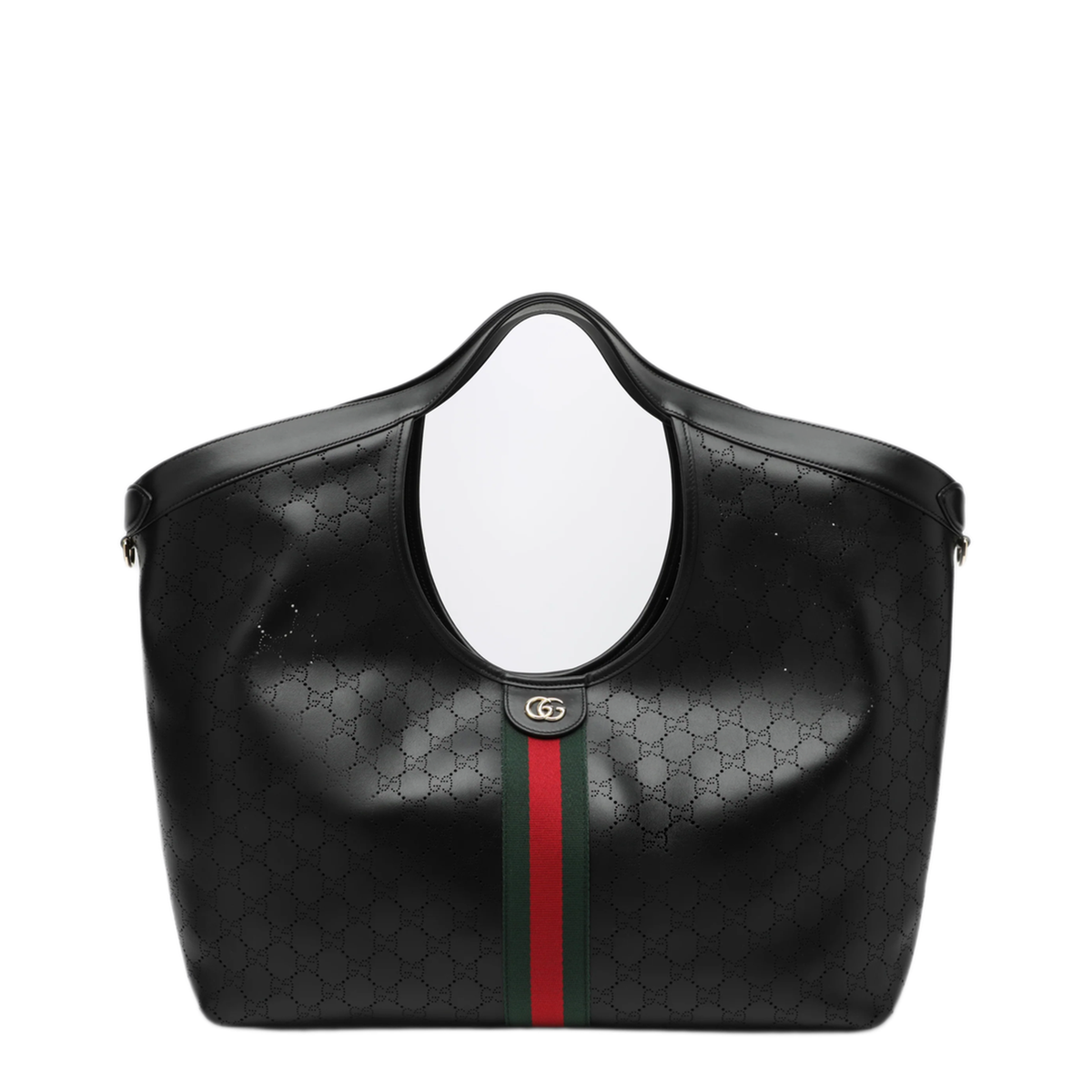MAYFEYR - Gucci - Large Black Perforated Leather Tote Bag - 853971AAHB01053