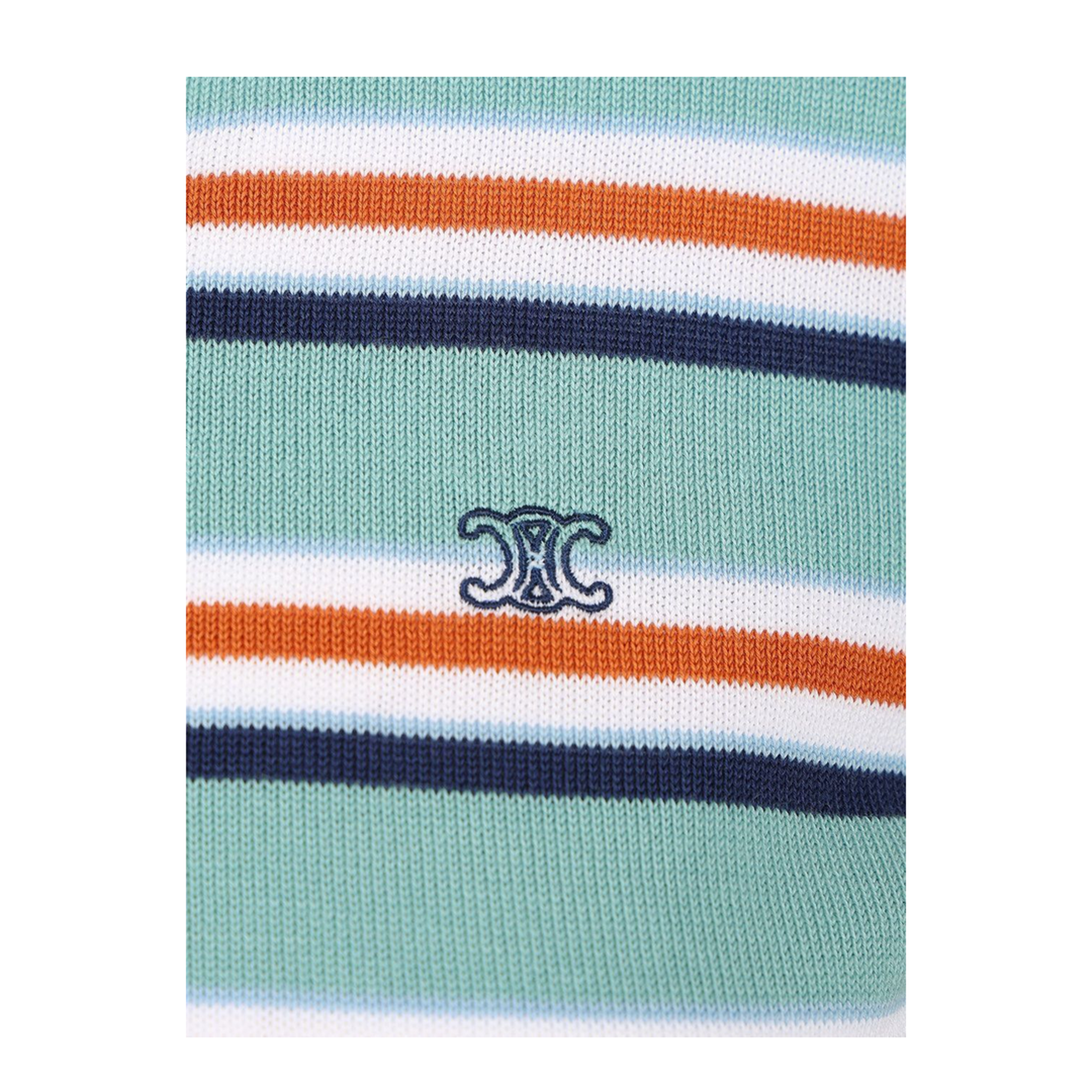 MAYFEYR - Celine - C Line Light Blue Cropped Polo Shirt - RY0UL3B21GFY6