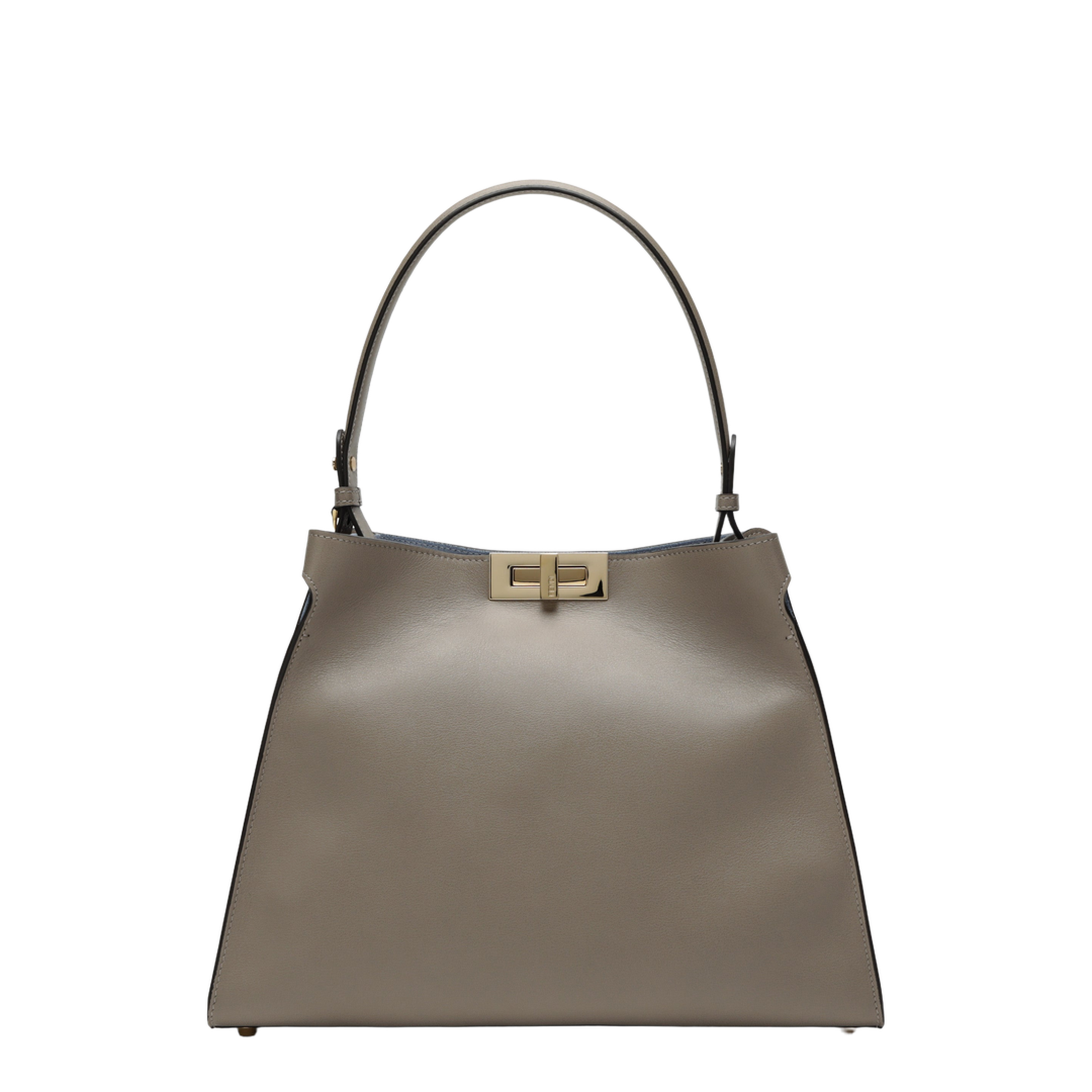 Way Medium Bag in Tortora Leather and Blue Neon Suede