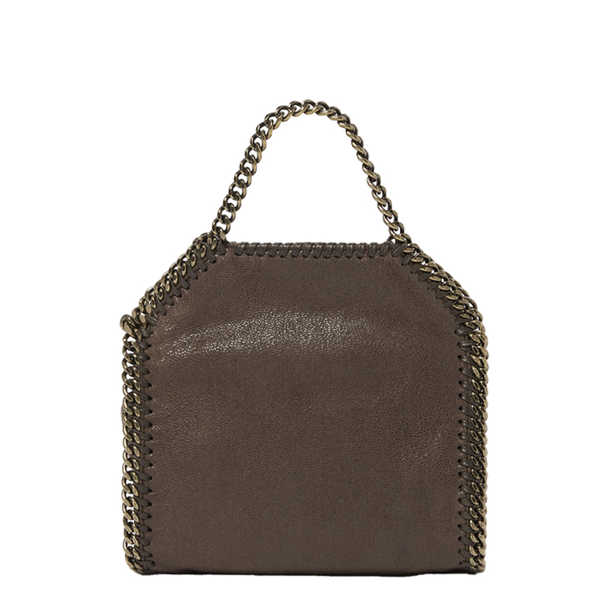 Falabella Tiny Matte Shaggy Deer Vegan Leather Tote Bag - Brown