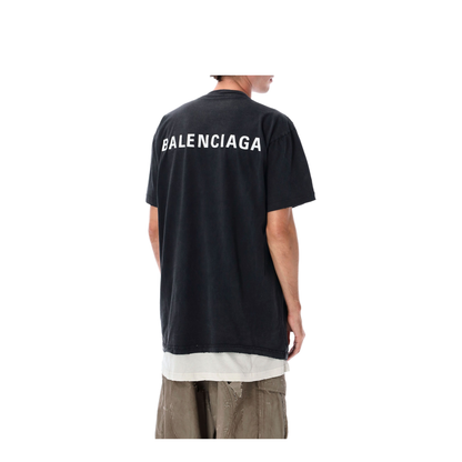 Back Double T-Shirt in faded black