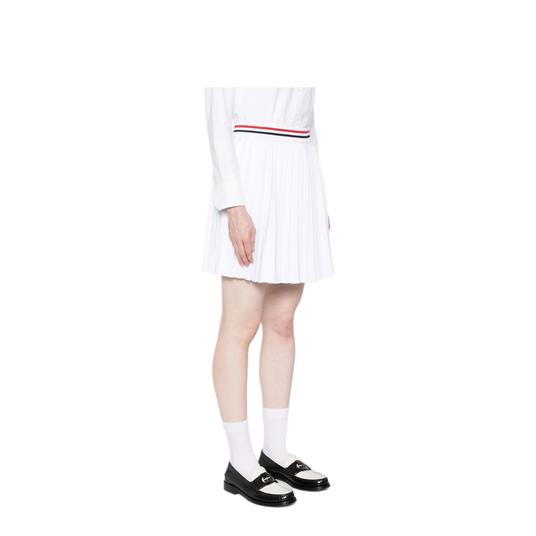 MAYFEYR - Thom Browne - Rwb-Stripe Pleated Miniskirt - FKK139AY5502100
