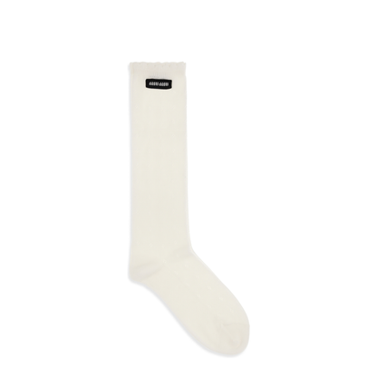 MAYFEYR - Miu Miu - Cotton Pointelle Socks - MCZ532SOOO180V