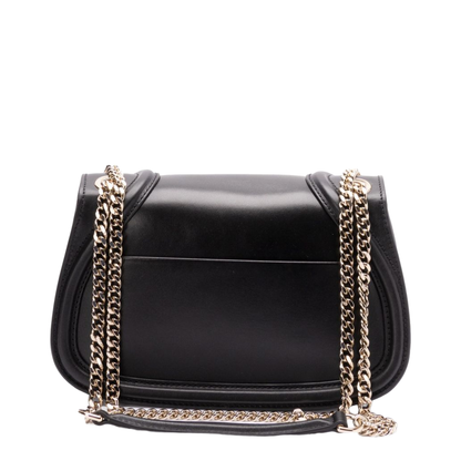 Blondie Medium Leather Shoulder Bag - Black