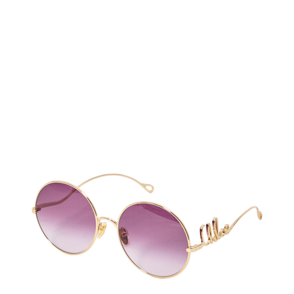 Gold Round Sunglasses