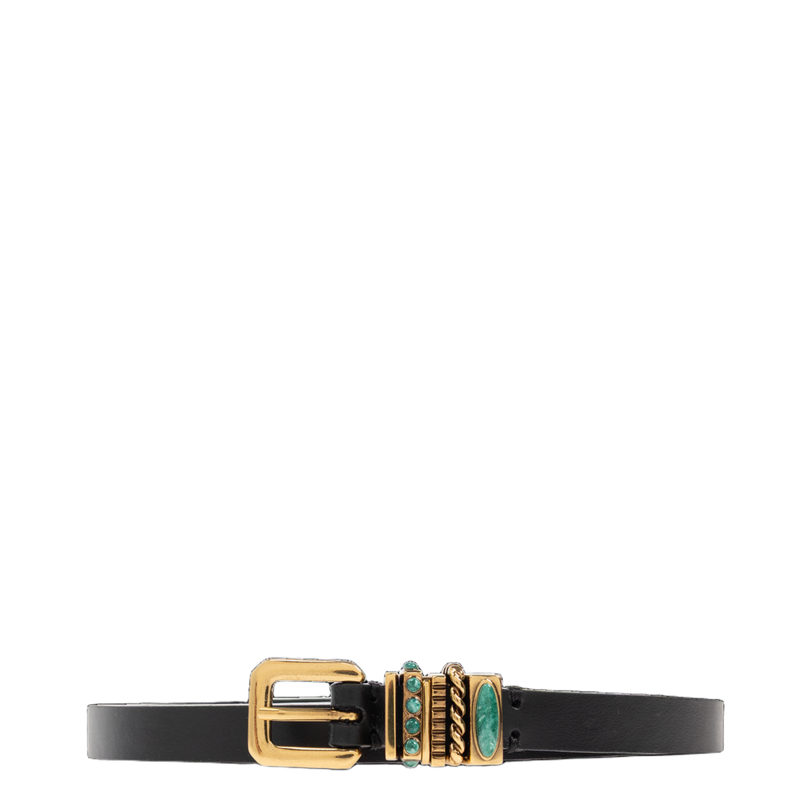 Leather Belt with Jewel Stones