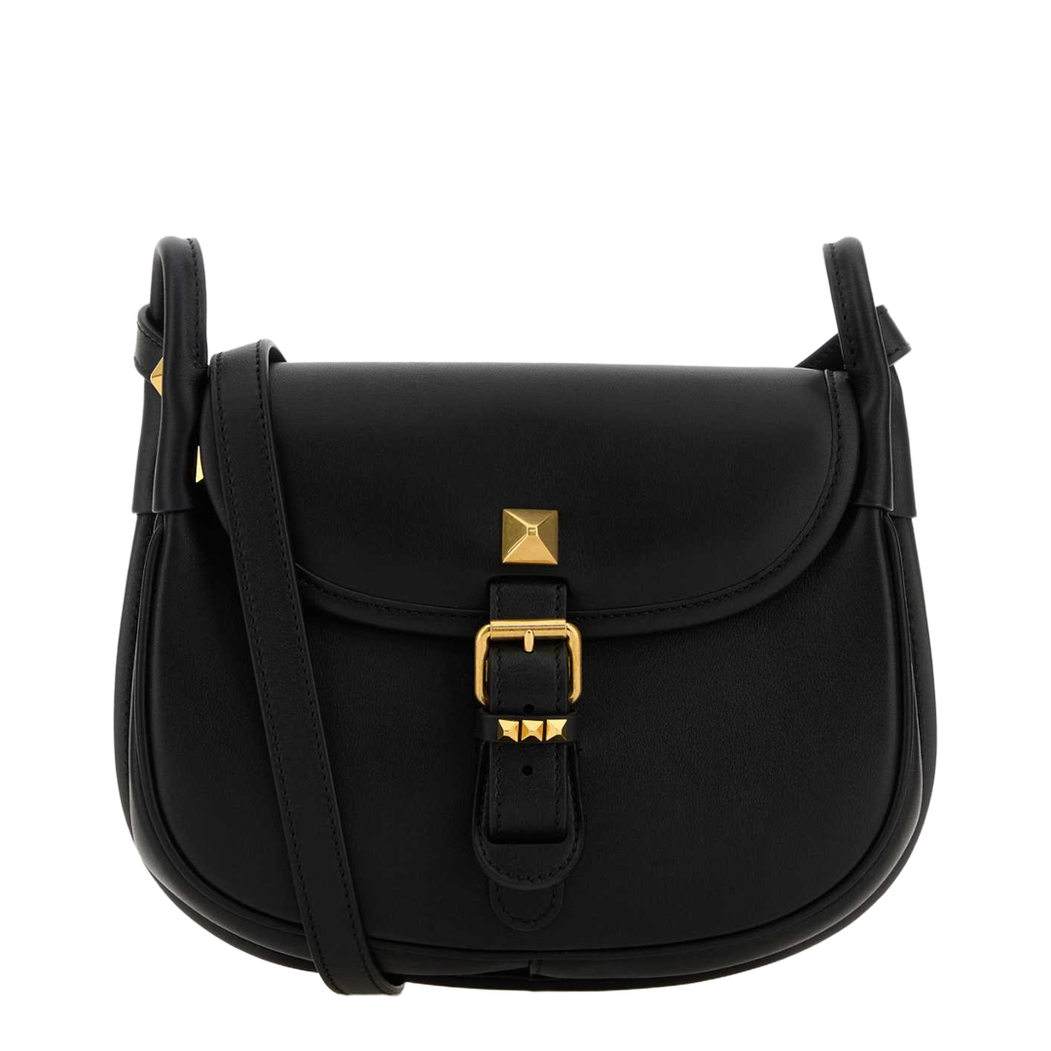 Flaneuse Leather Crossbody Bag - Black