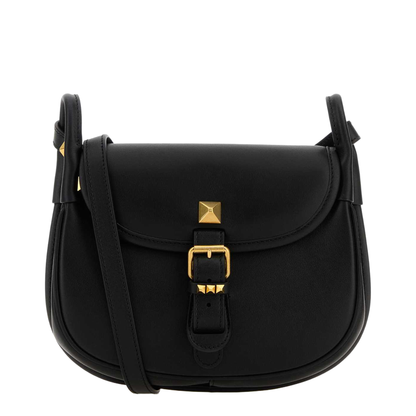 Flaneuse Leather Crossbody Bag - Black