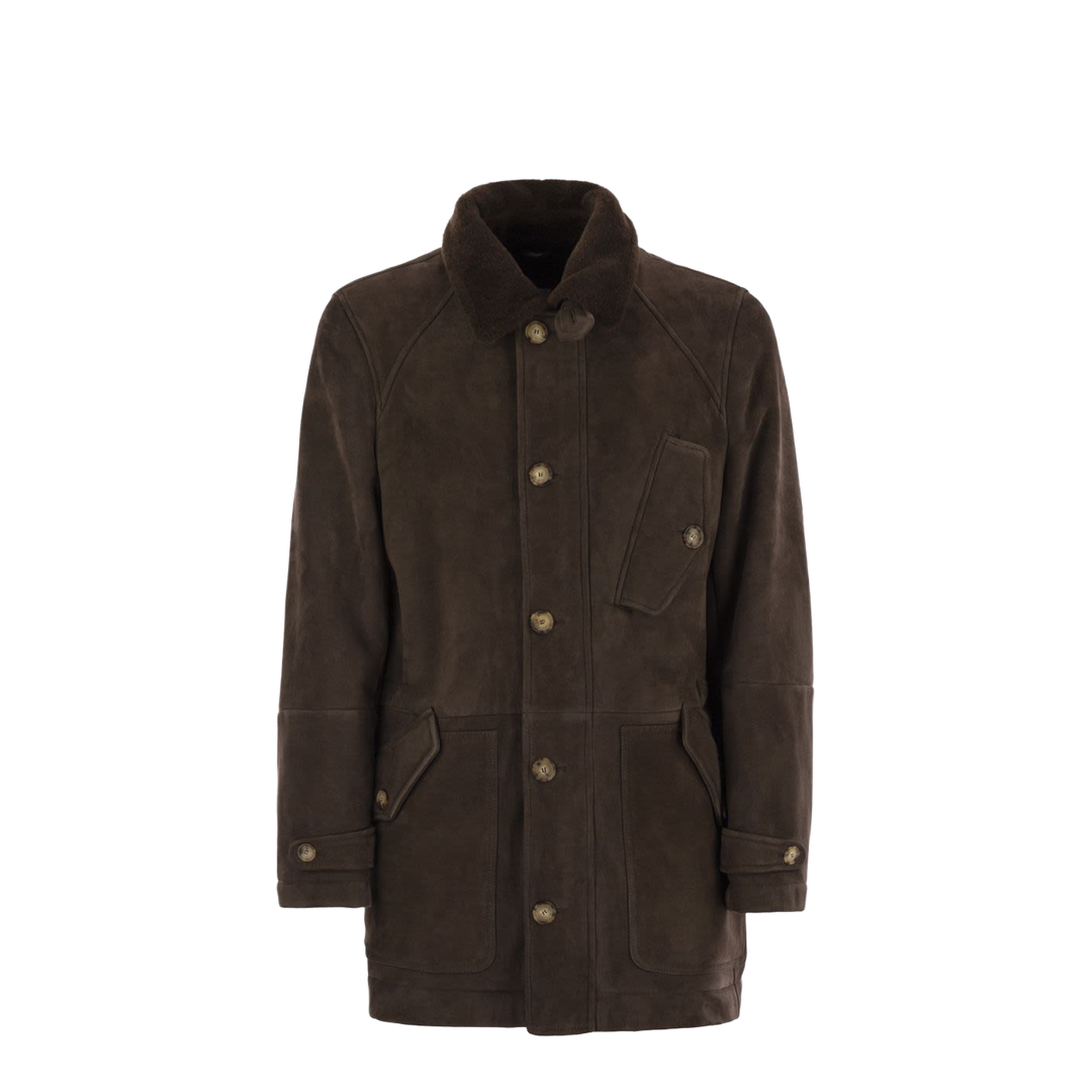 Men's Tone on tone Suede Shearling Coat