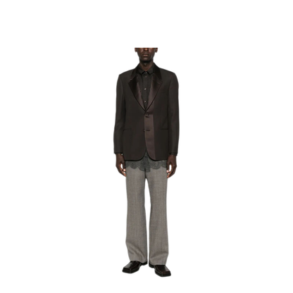 Brown Wool Crêpe Blazer