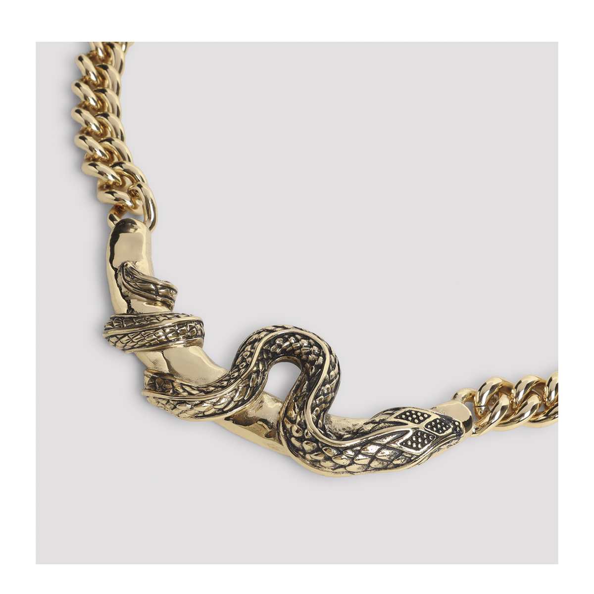 MAYFEYR - ROBERTO CAVALLI - Old Gold Serpentine Necklace - WKG013AM00100139