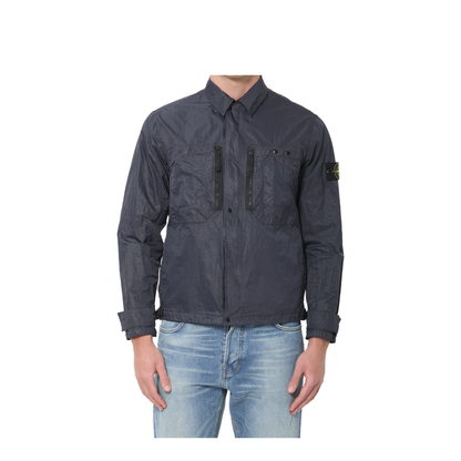 MAYFEYR - Stone Island - Navy Blue Nylon Overshirt - L1S151200020S0351V0020