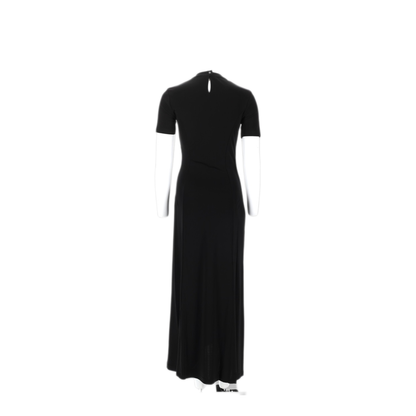 MAYFEYR - RABANNE - Long Black Jersey Draped Dress - 24AJRO886VI0386P001