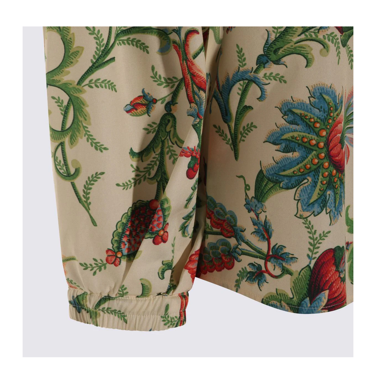 Cotton Blouse with Floral Motif