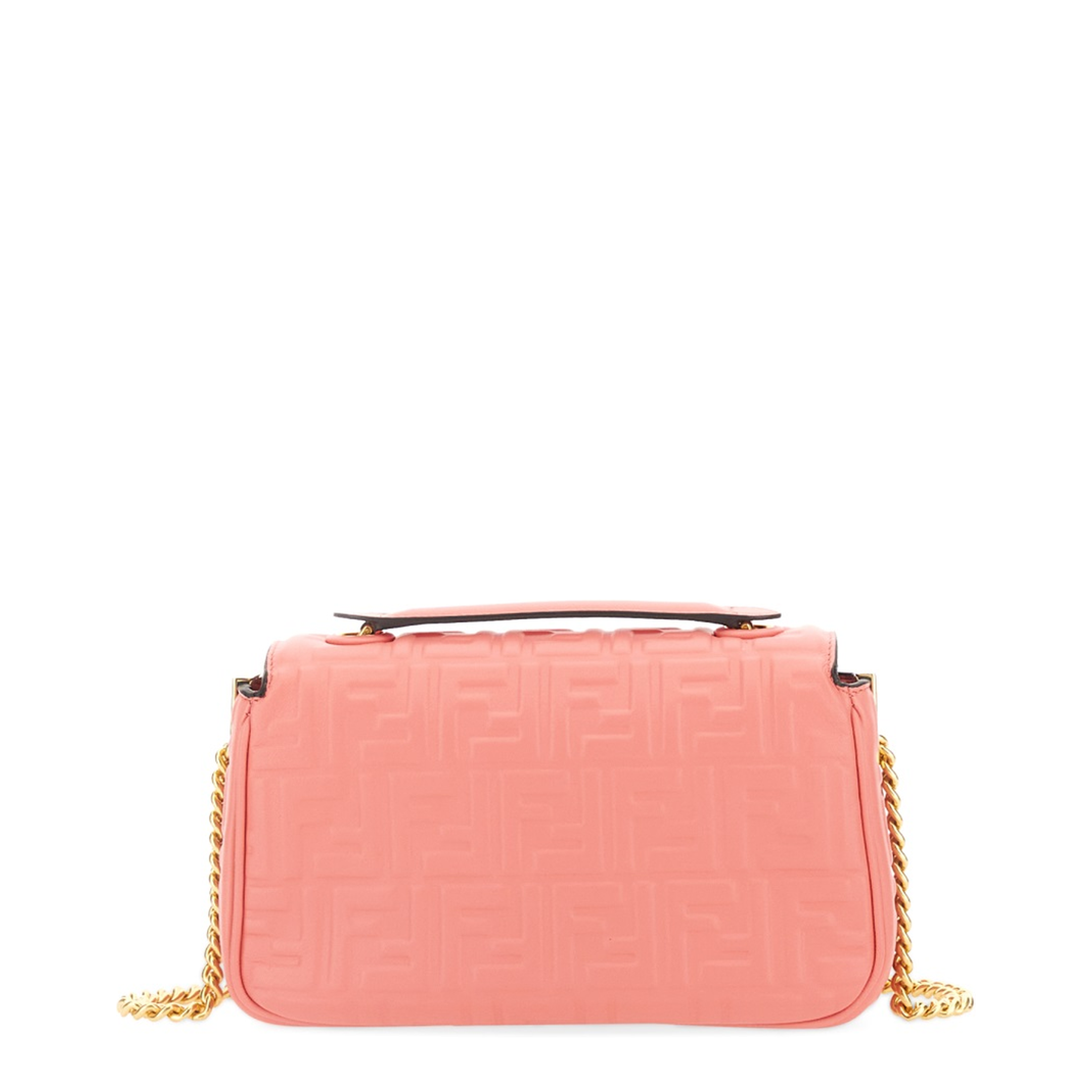Baguette Chain Midi
Pink Nappa Leather Bag With FF Motif