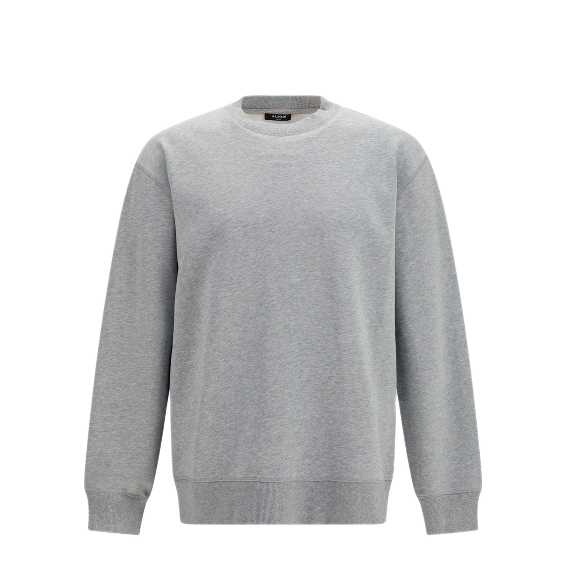 MAYFEYR - Balmain - Embroidered Logo Crewneck Sweatshirt - HH1JQ130BD10YHD