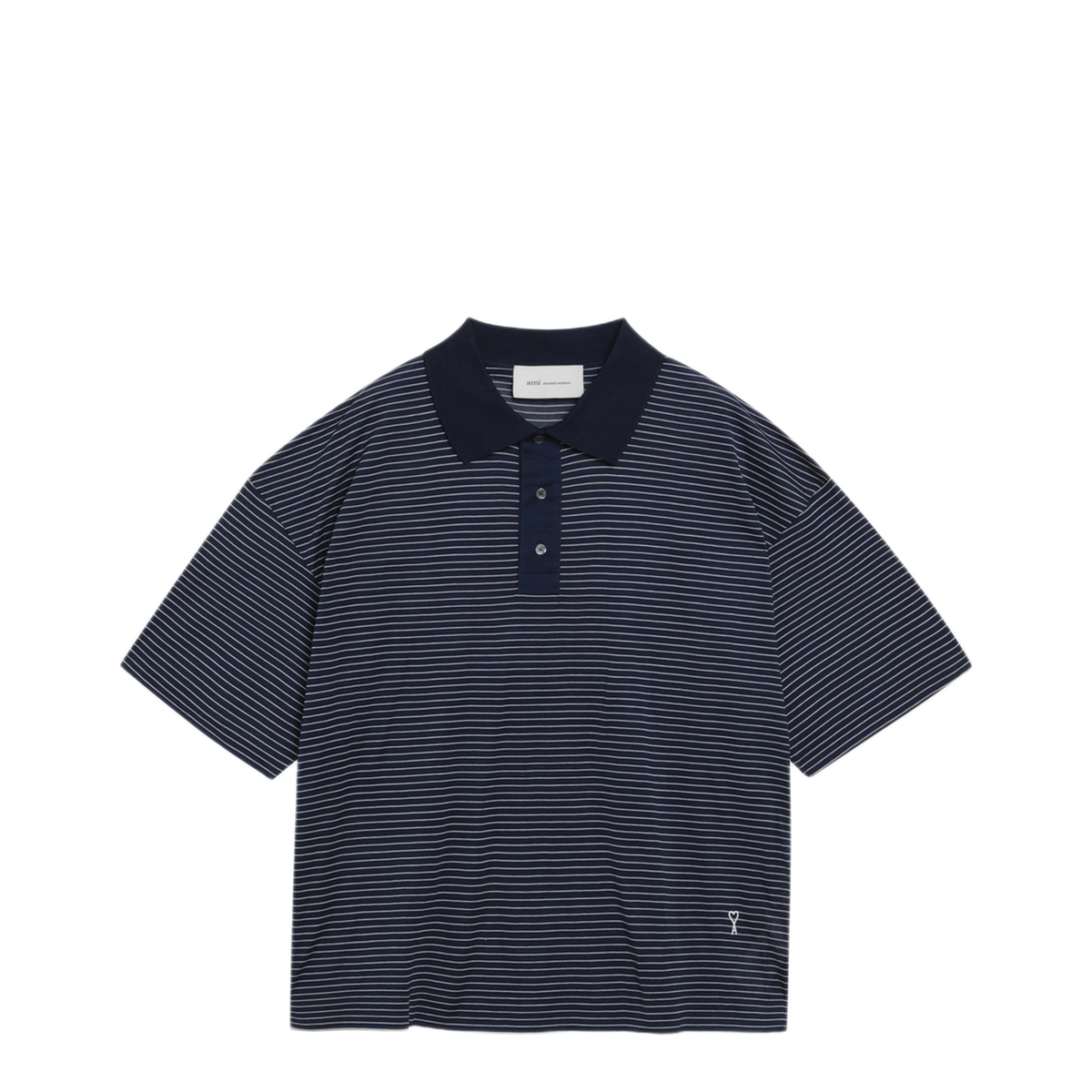 MAYFEYR - Ami Paris - Blue White Striped Polo - UPL422UJE0212A044