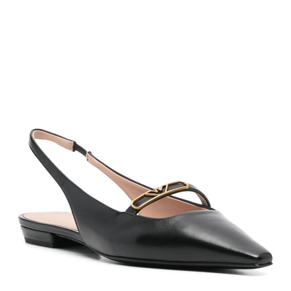 Nappa-leather Slingback Ballerinas with Eagle Plate