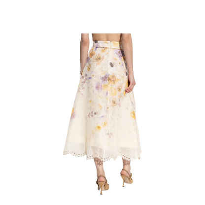 Embroidered Midi Skirt
