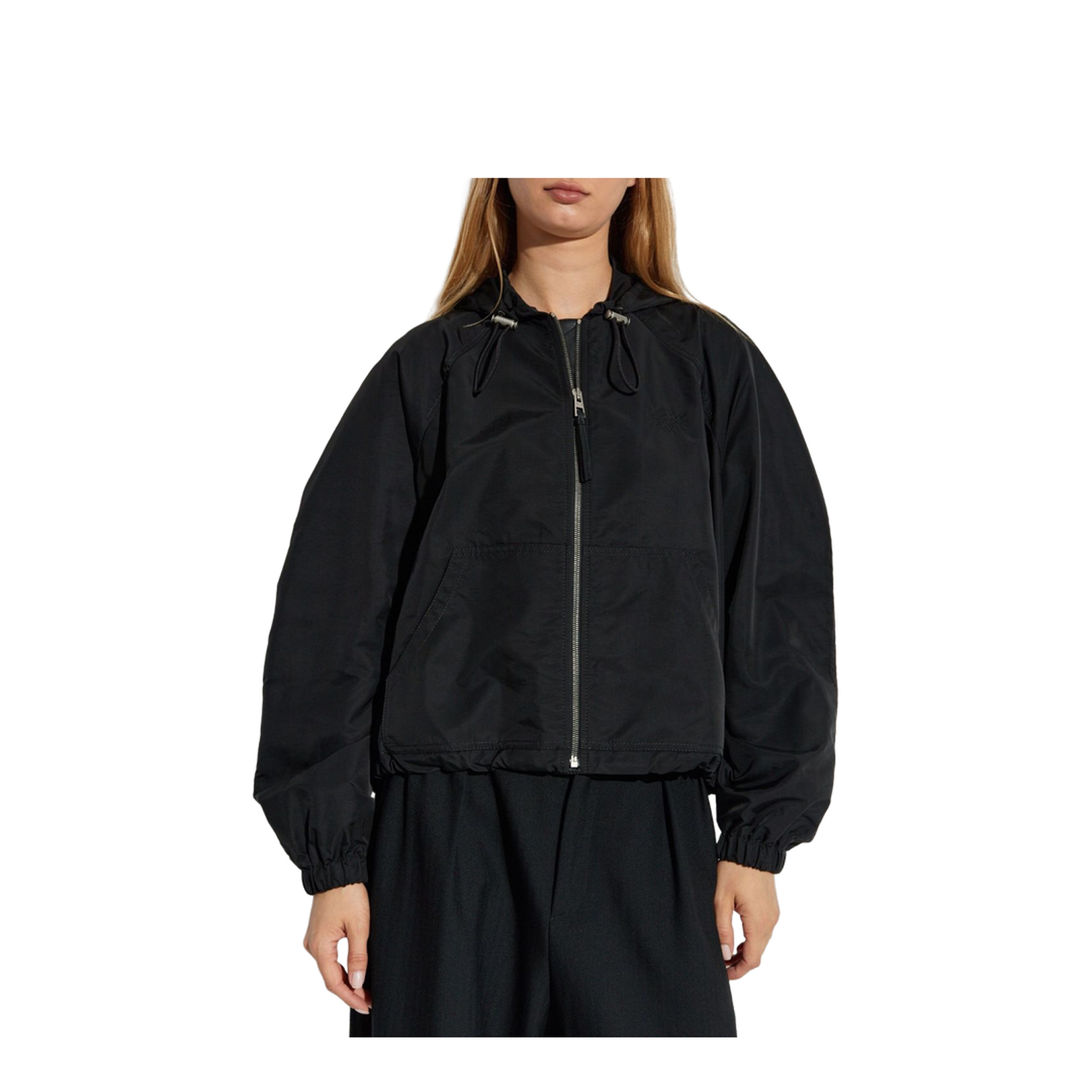 Balloon Jacket in Cupro Blend Black