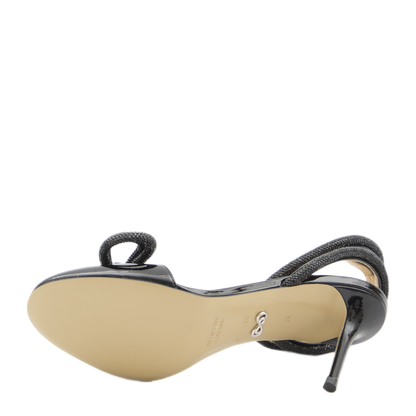 MAYFEYR - Mach & Mach - Double Bow Closed Toe Sandals - PF24-S0792-85PATBLK