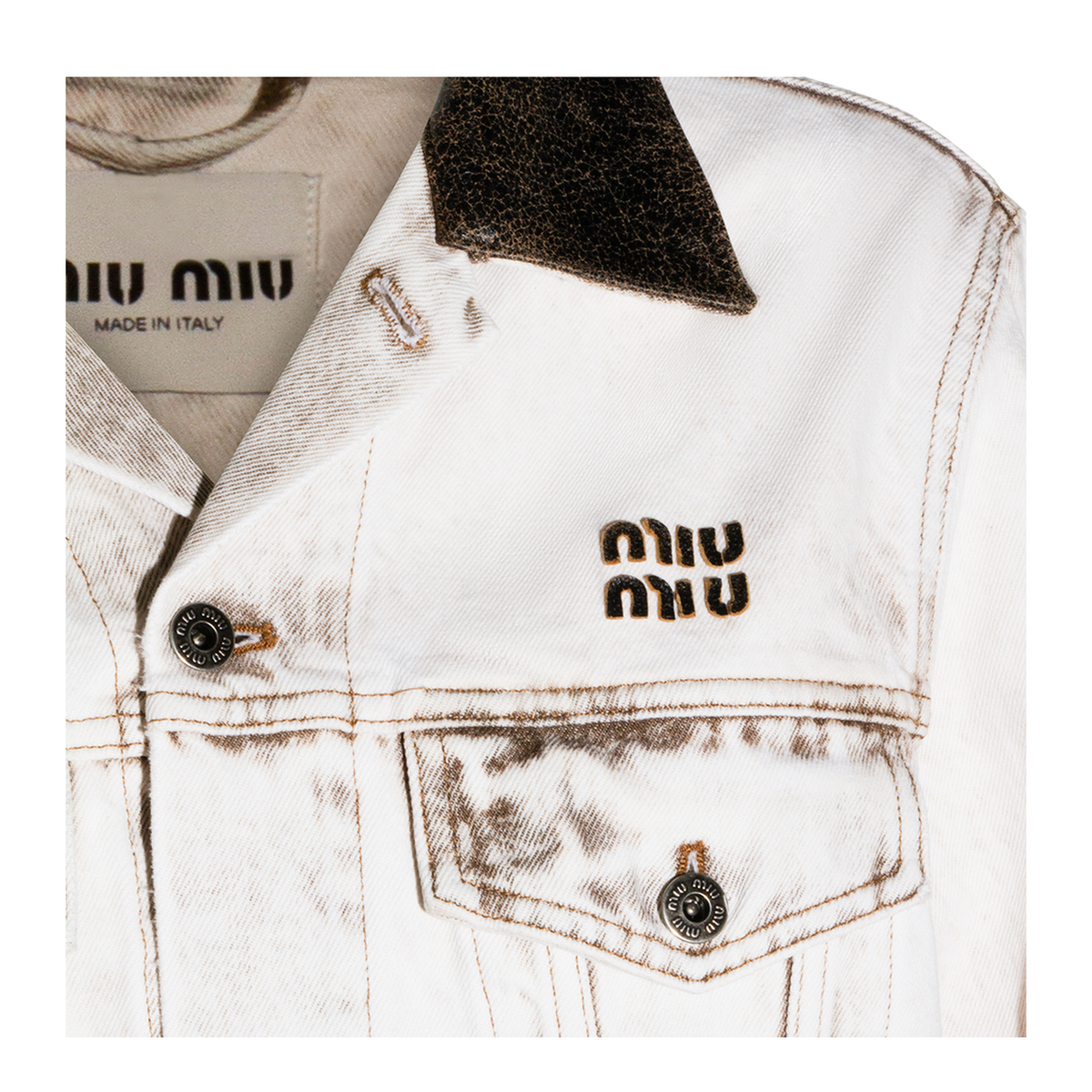 MAYFEYR - Miu Miu - White Denim Jacket - GWB273SOOO183TF0009