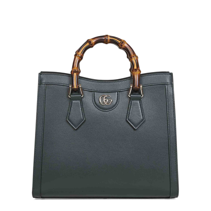 Diana Medium Leather Tote Bag - Green