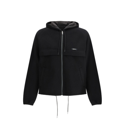 Hooded Technical Fabric Blouson Jacket