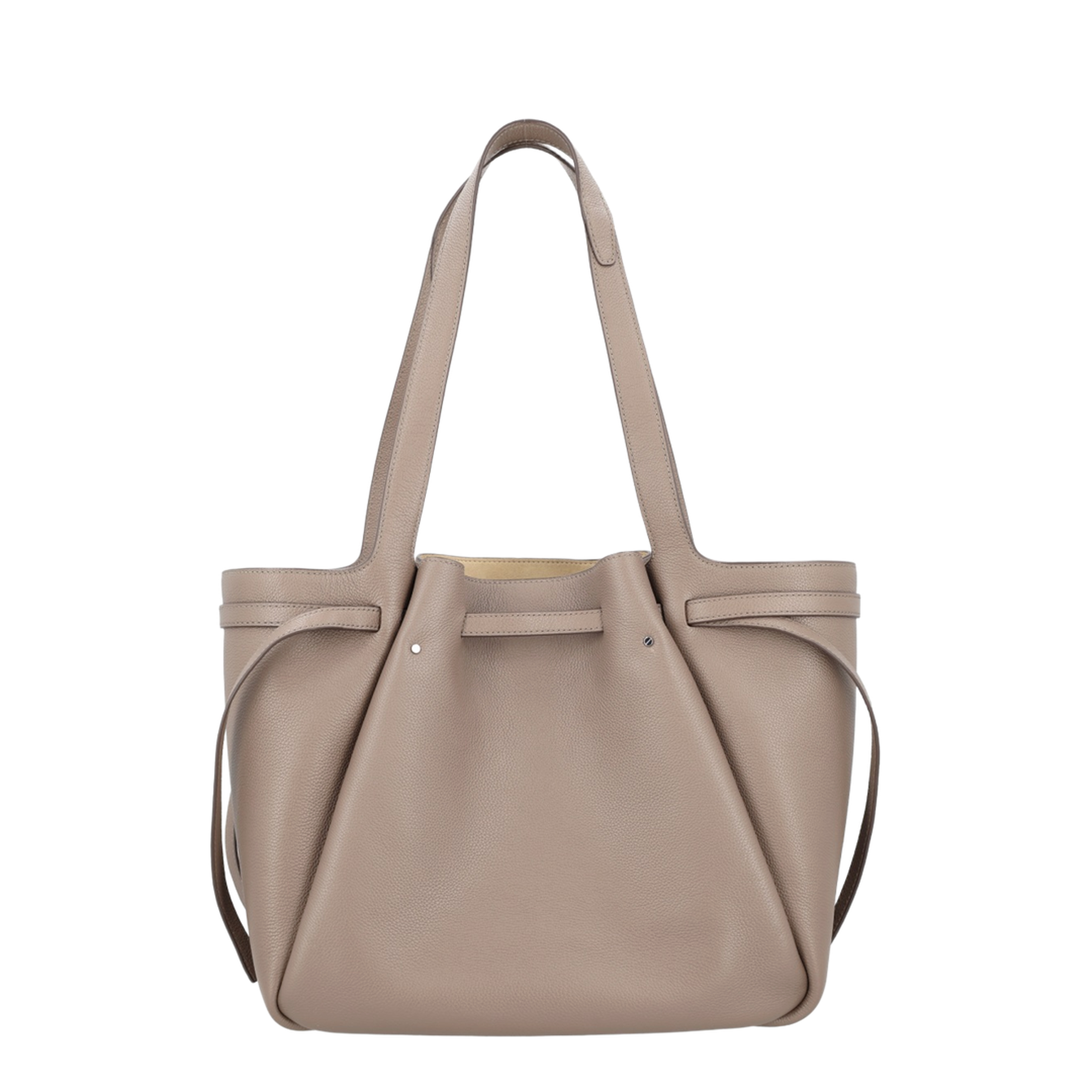 Romy Pebbled Leather Tote - Wild Mushroom