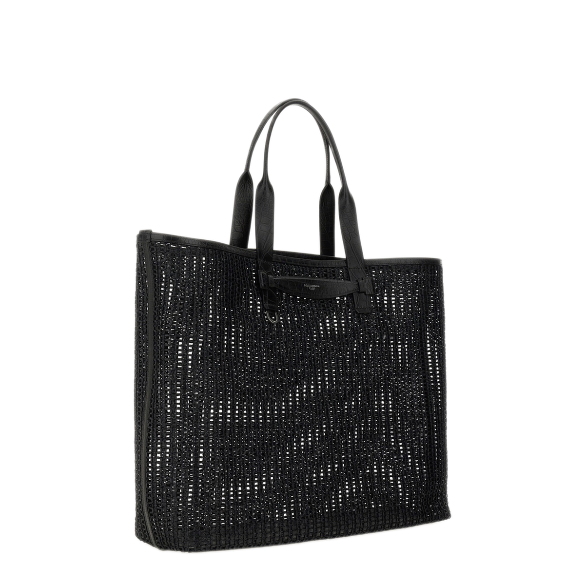 Adamo Calfskin Shopper Tote - Black
