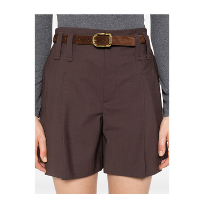 Formal Shorts with Monili in Cocoa