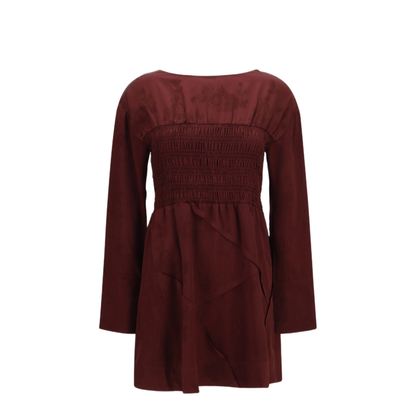 MAYFEYR - Ganni - Long Sleeve Satin Mini Dress - A1030628431