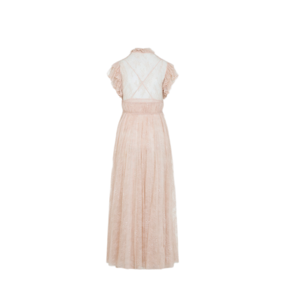MAYFEYR - ALBERTA FERRETTI - Beige Lace Long Dress - A041016480180