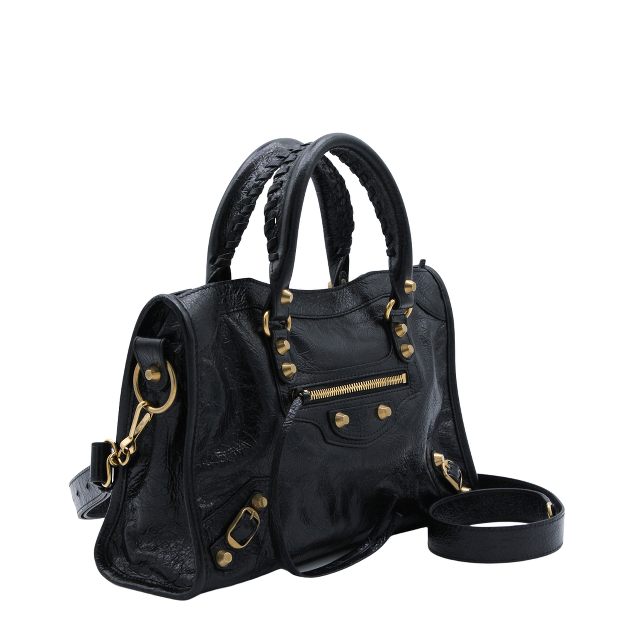 Le City Small Arena Storico Lambskin Shoulder Bag - Black