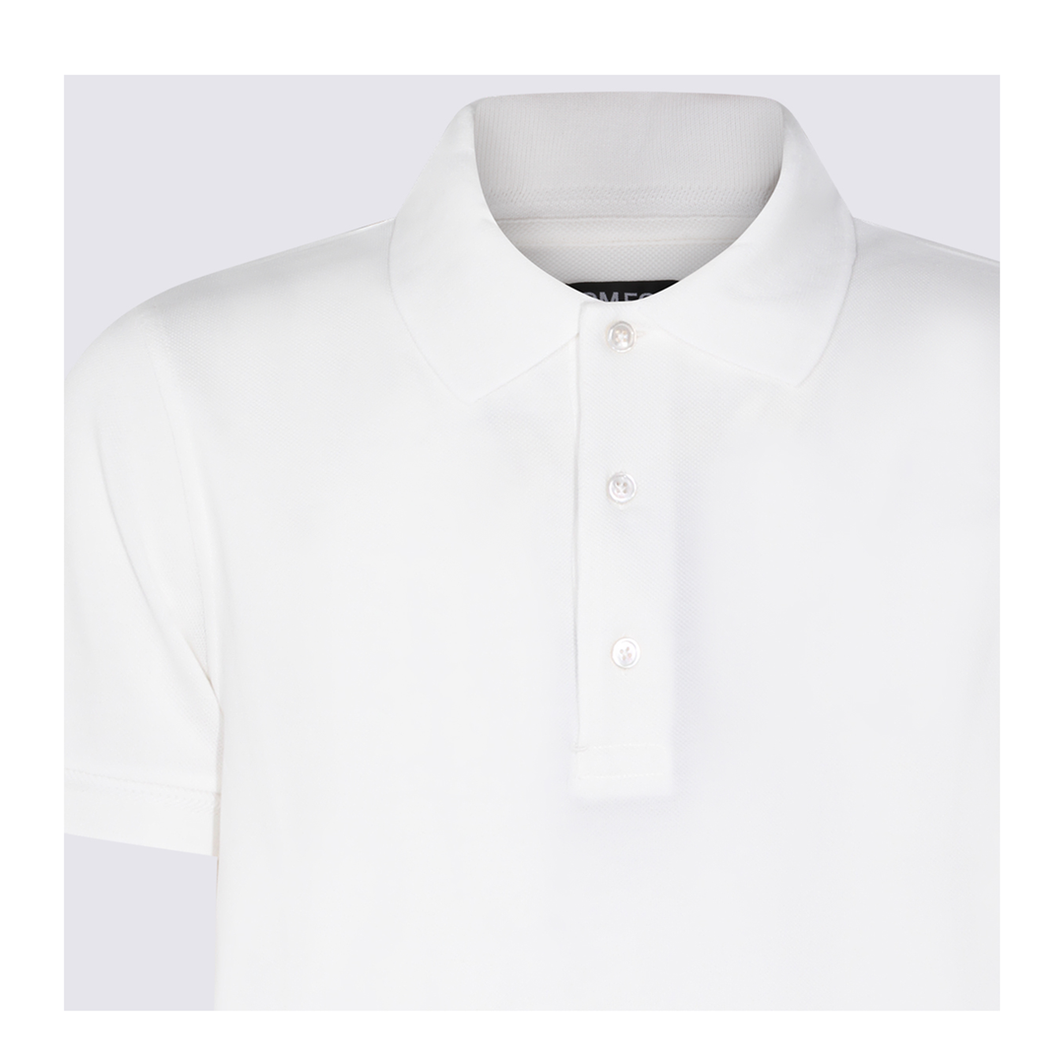 Lyocell Pique Polo Shirt In White