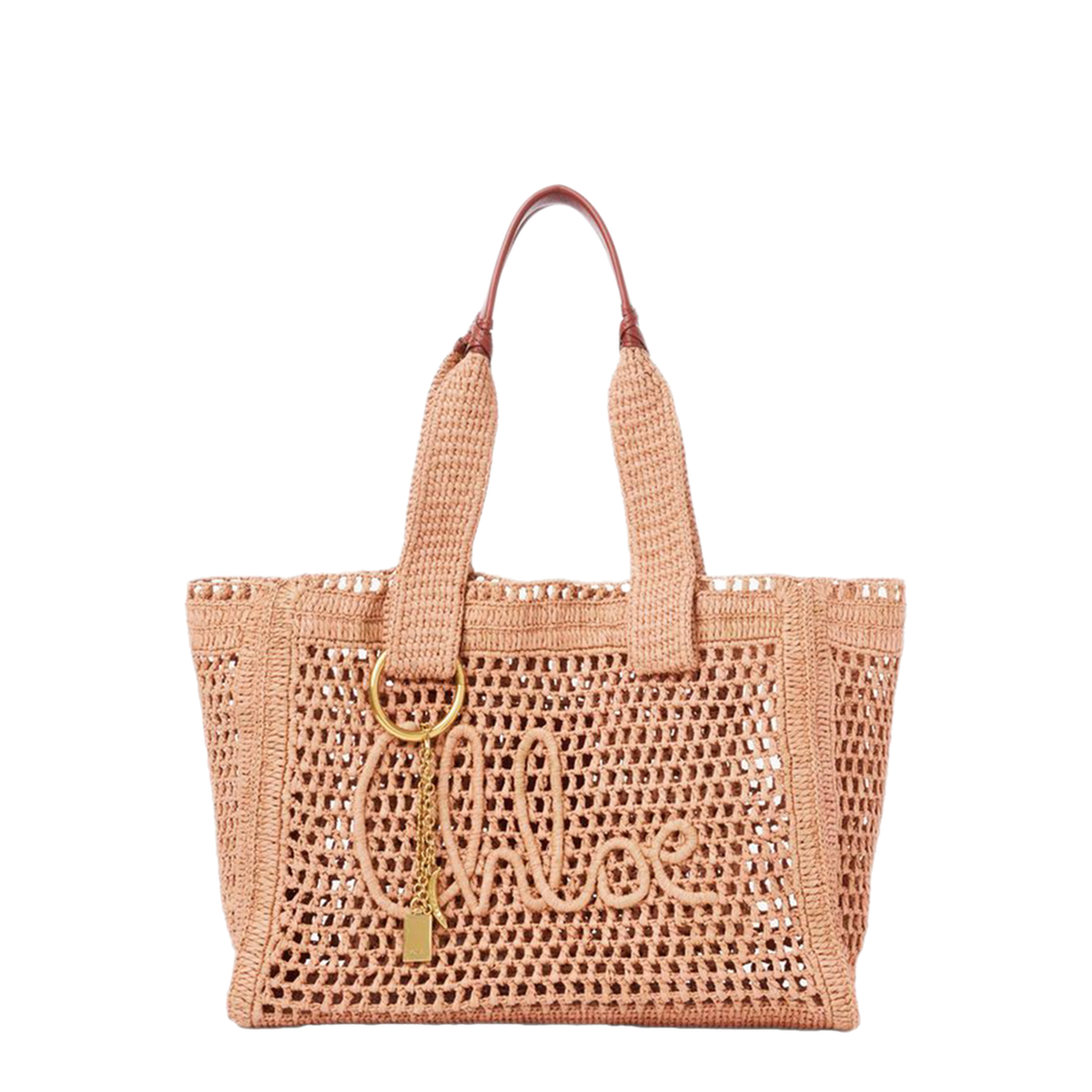 Summer Banana East-West Raffia Tote Bag - Summery Beige
