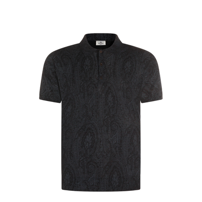 Men's Pattern Polo Shirt Blue