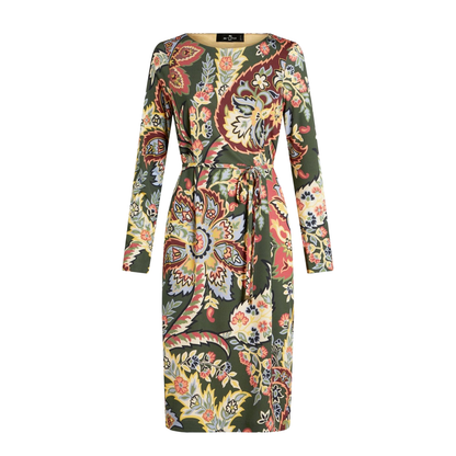 Abstract Pattern Midi Dress