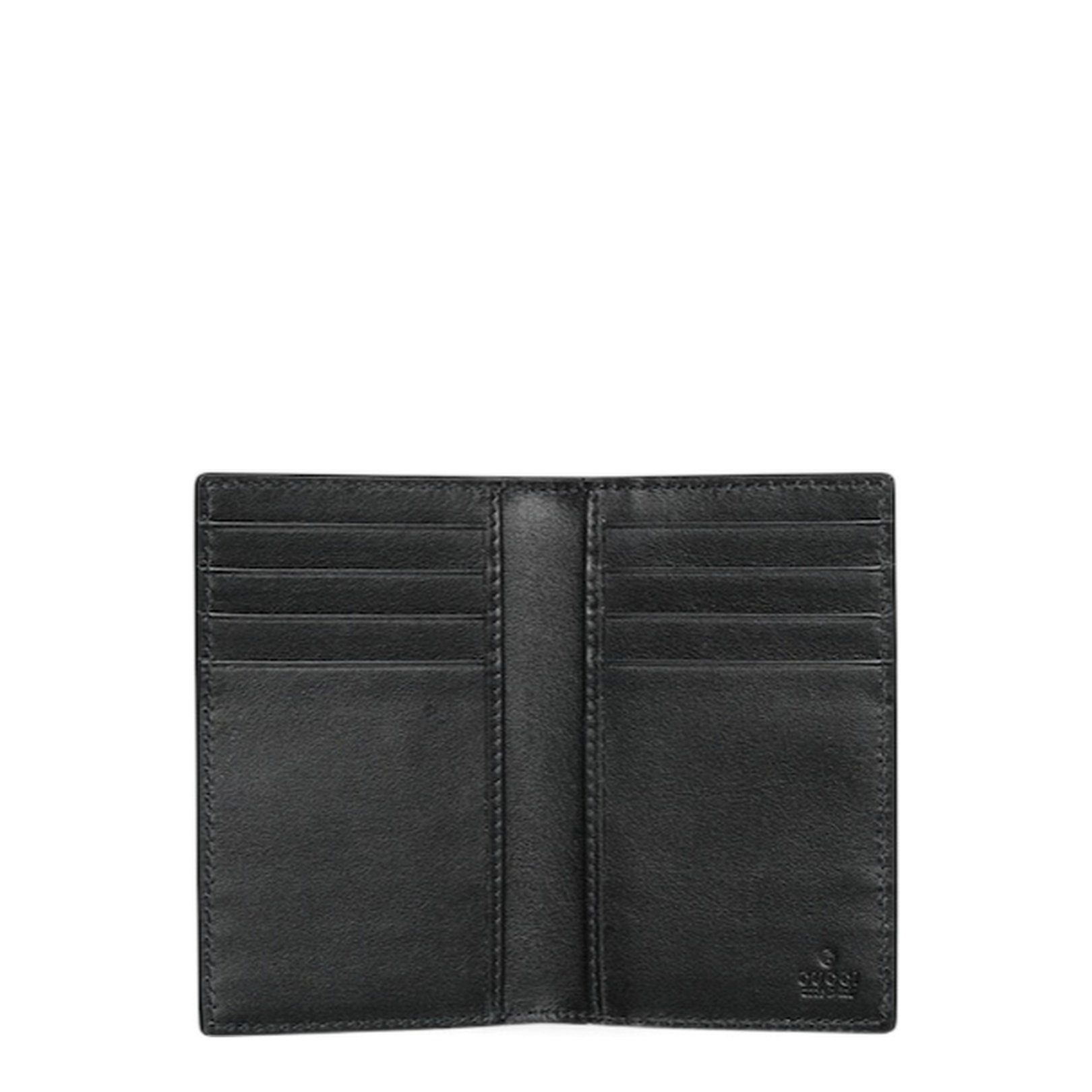 Imprint Long Card Case in Black GG Leather