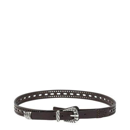 Leather Belt Perforated Details