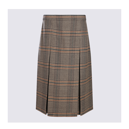 Wool and Cashmere Midi Skirt